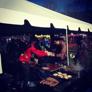 The sausage tent in full effect.