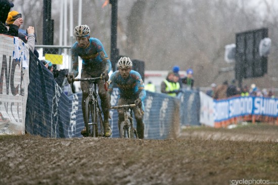 Photo: Sven Nys and Klaas Vantornout battle it out in Louisville. Photo: Balint (http://cyclephotos.co.uk/).